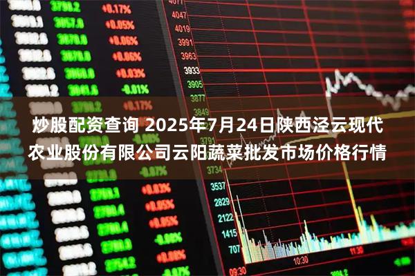 炒股配资查询 2025年7月24日陕西泾云现代农业股份有限公司云阳蔬菜批发市场价格行情